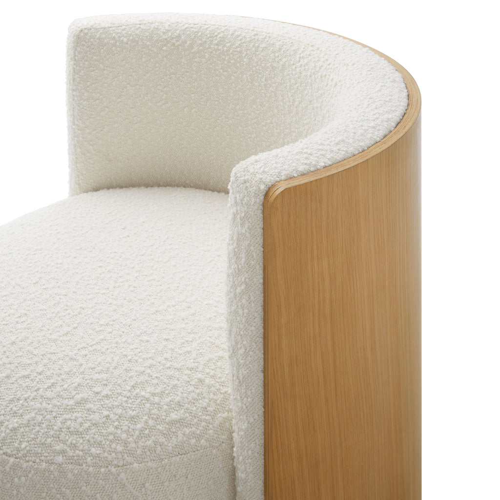 Solis Boucle Accent Chair - Natural Ivory