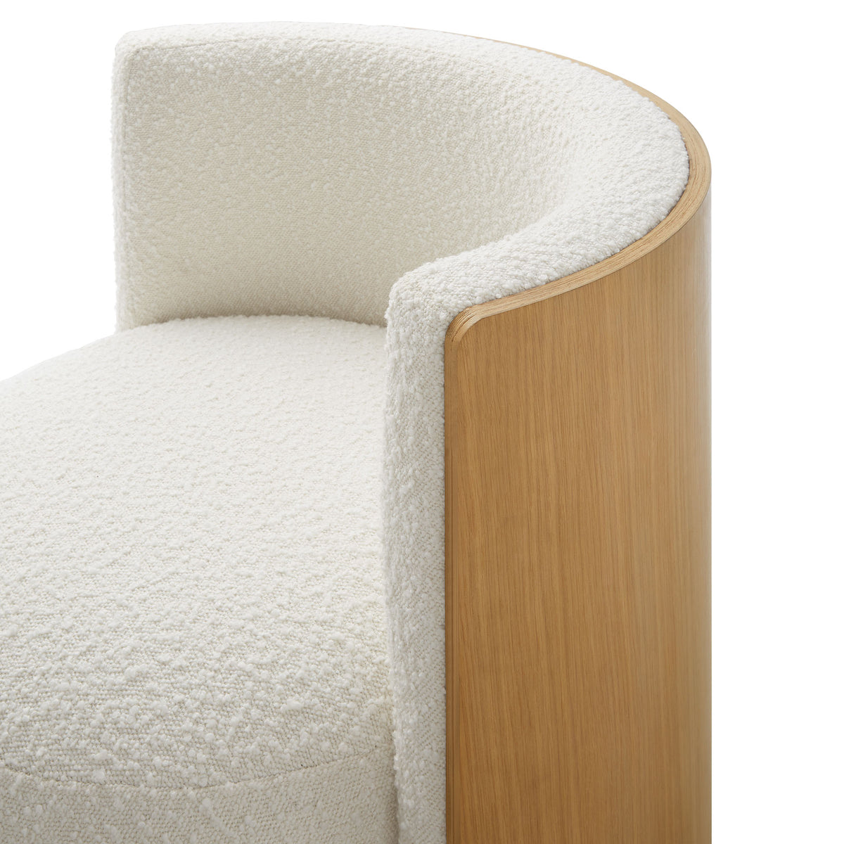 Solis Boucle Accent Chair - Natural Ivory