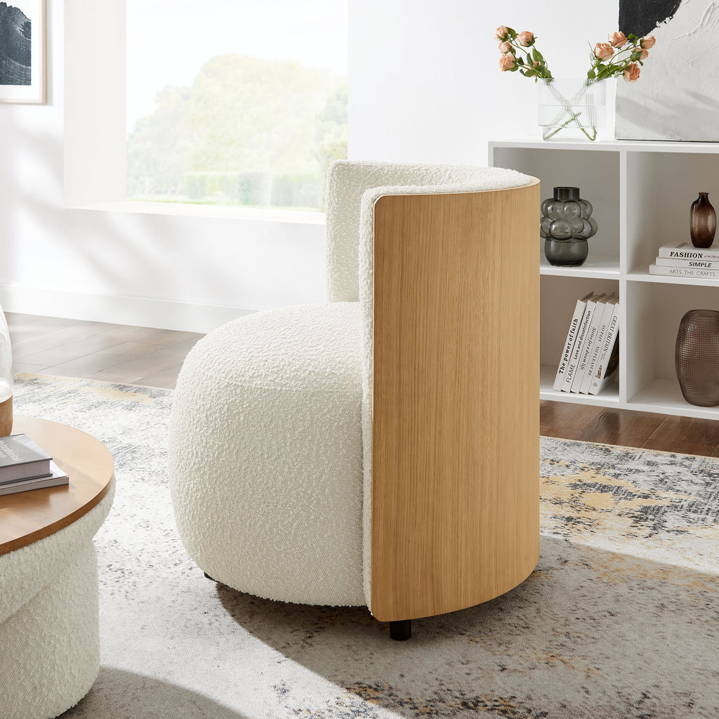 Solis Boucle Accent Chair - Natural Ivory