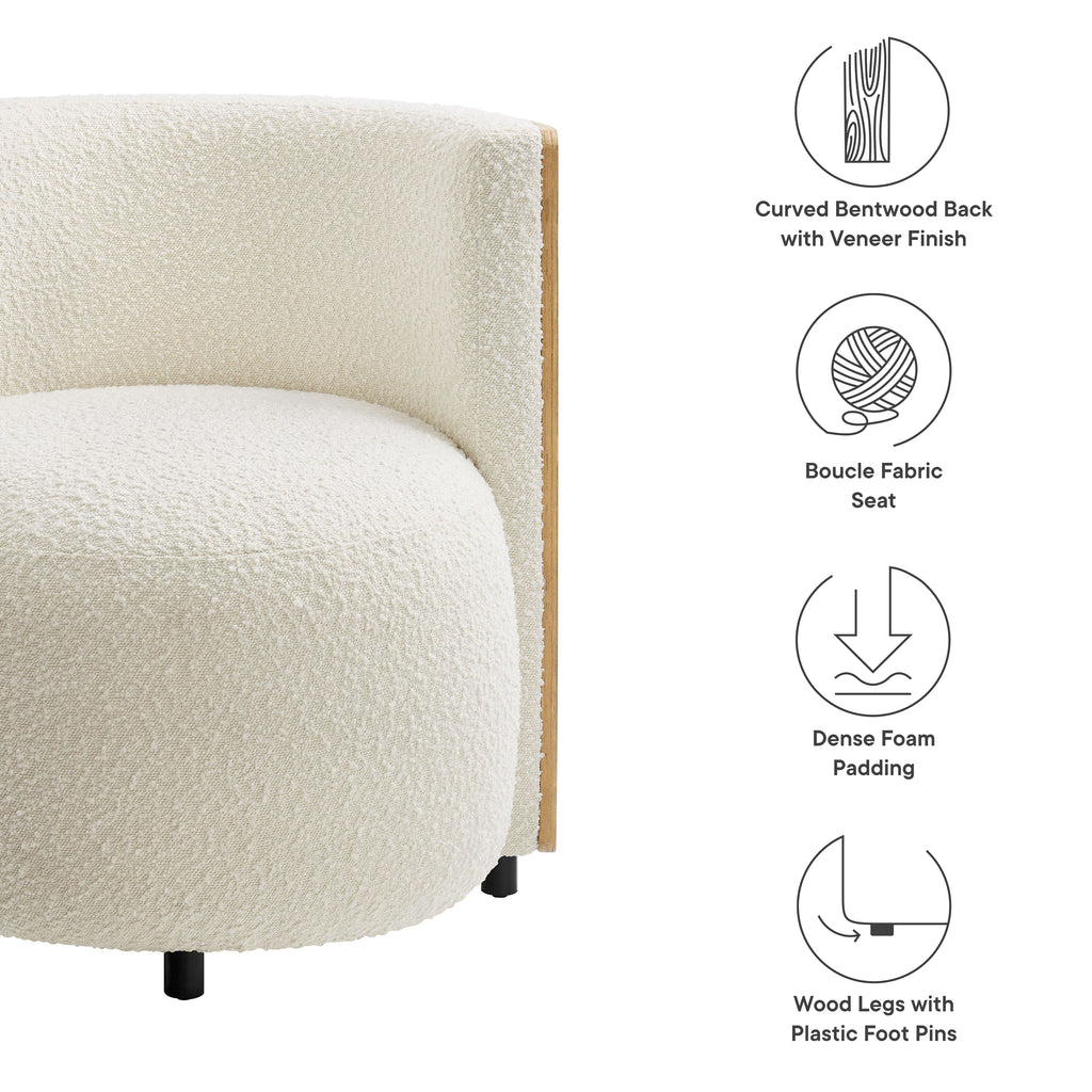 Solis Boucle Accent Chair - Natural Ivory