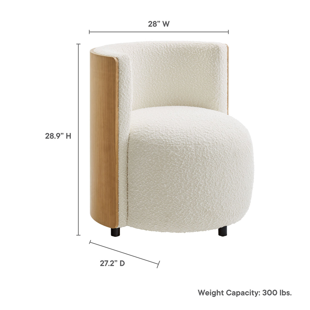 Solis Boucle Accent Chair - Natural Ivory