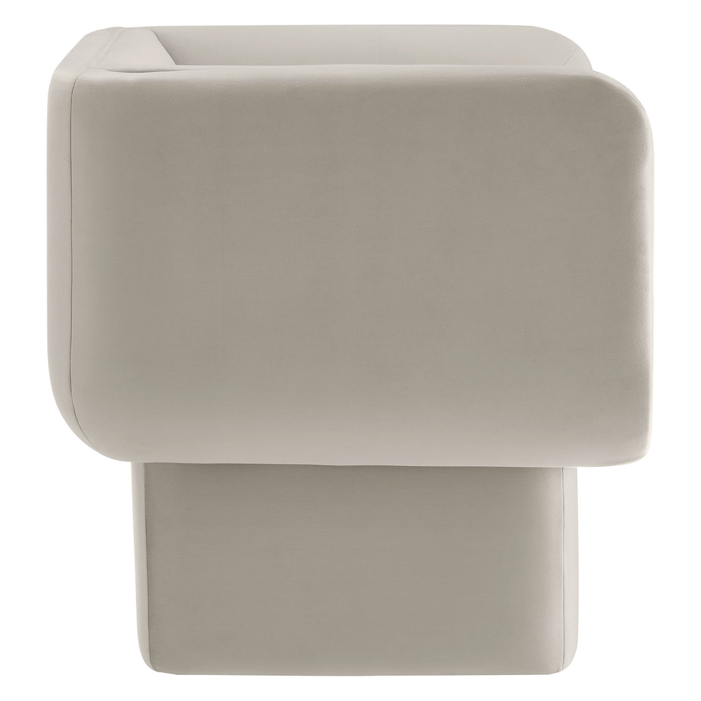 Tate Performance Velvet Accent Chair - Almond