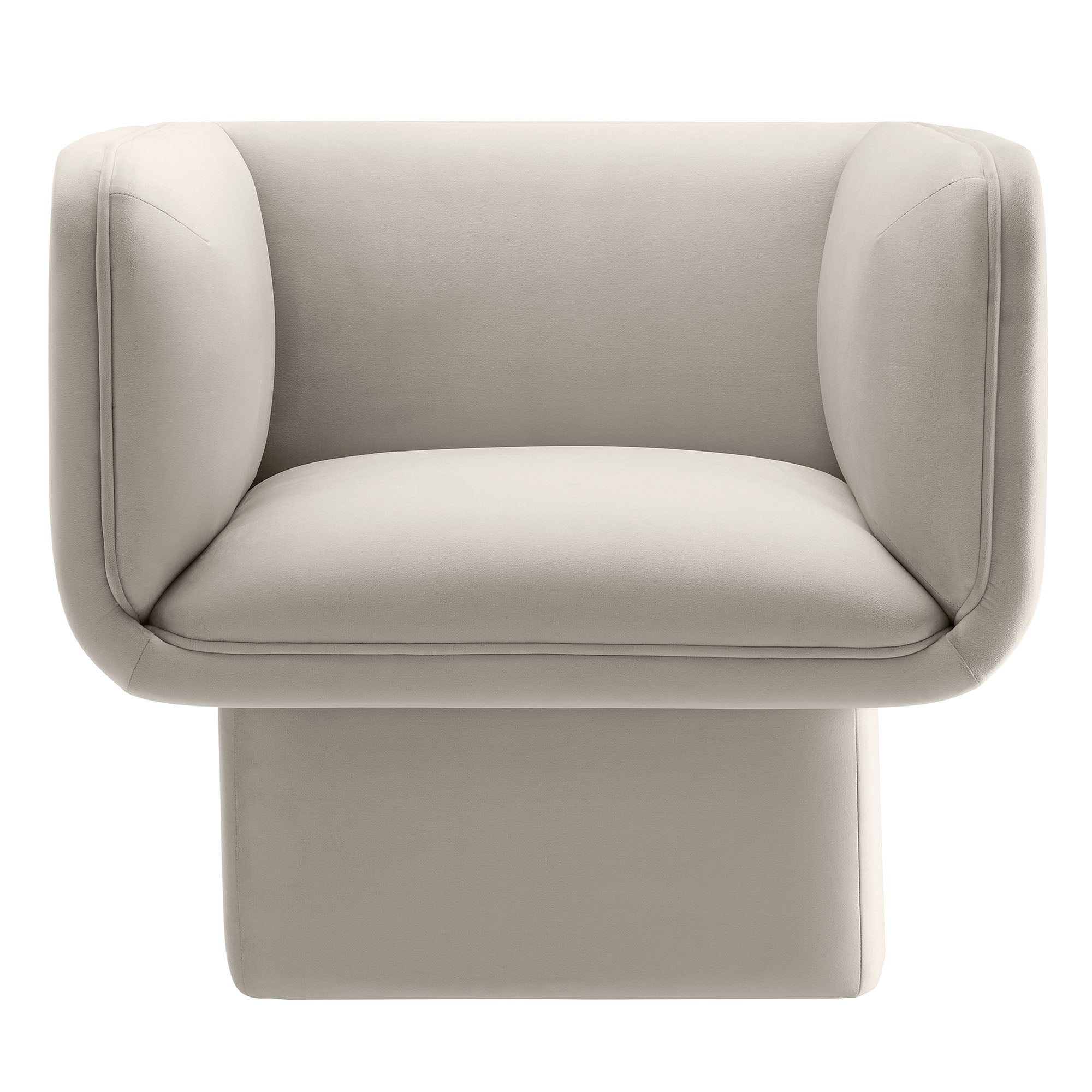 Tate Performance Velvet Accent Chair - Almond