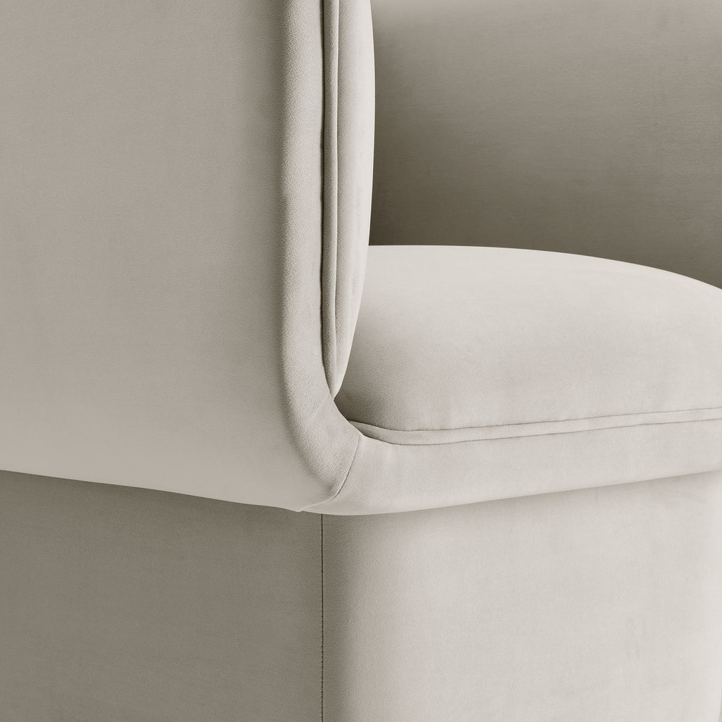 Tate Performance Velvet Accent Chair - Almond