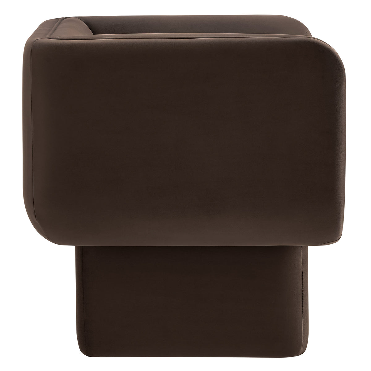 Tate Performance Velvet Accent Chair - Chocolate Brown