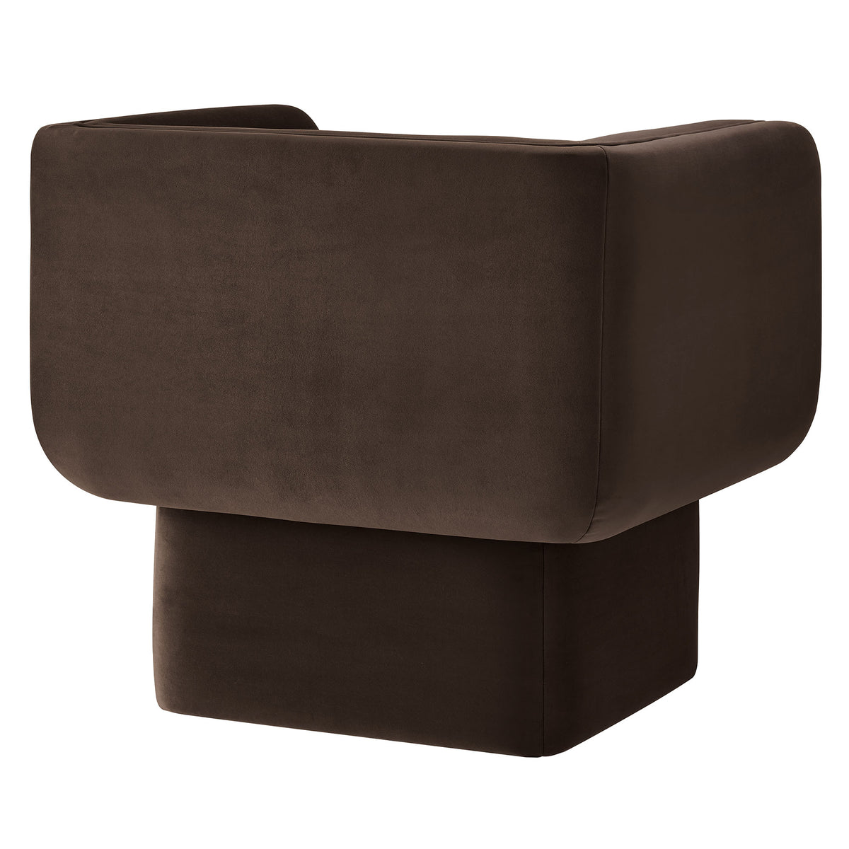 Tate Performance Velvet Accent Chair - Chocolate Brown