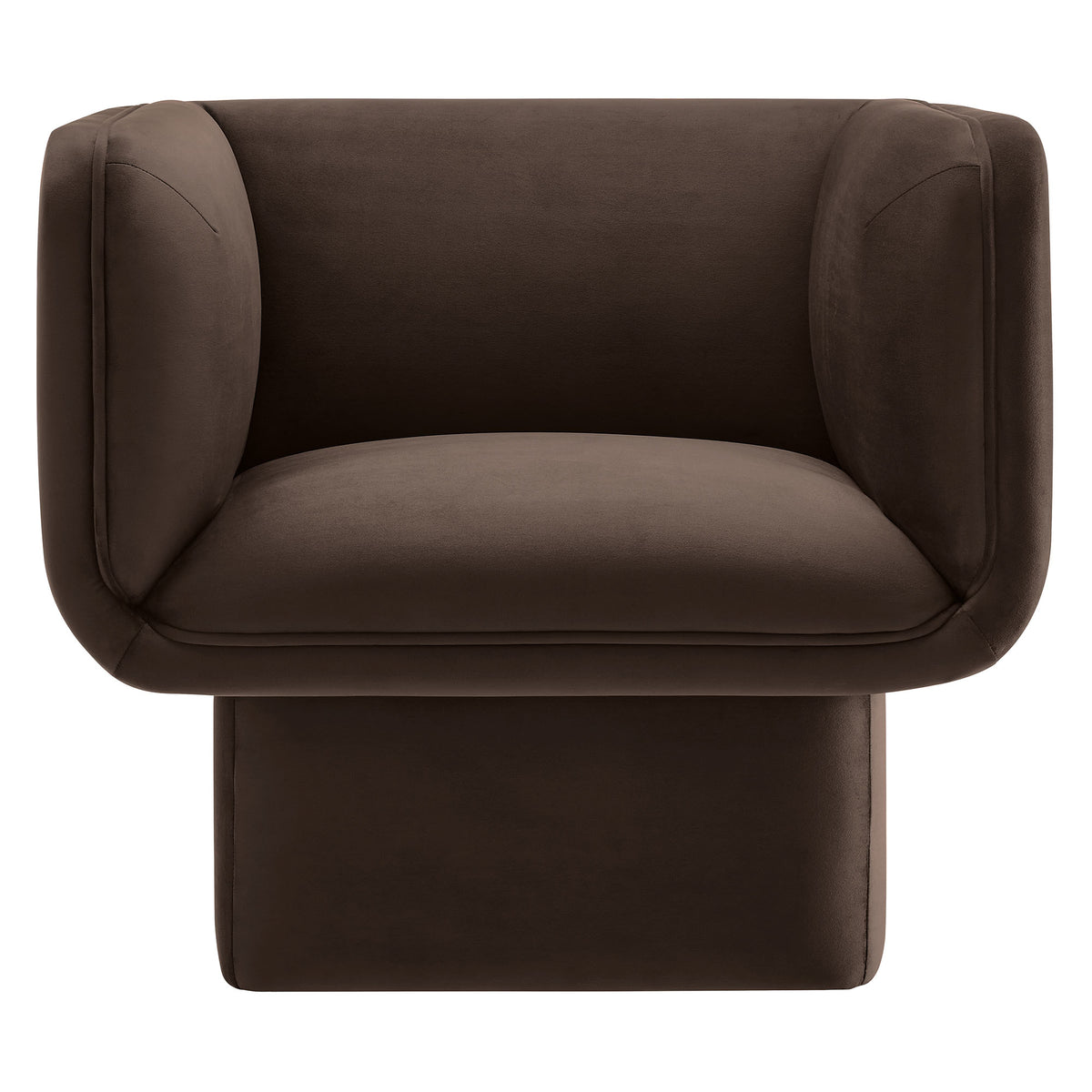 Tate Performance Velvet Accent Chair - Chocolate Brown