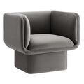 Tate Performance Velvet Accent Chair - Storm Gray