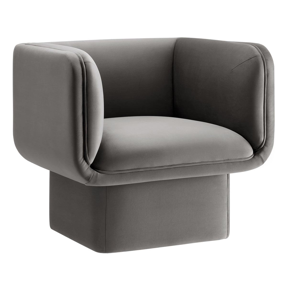 Tate Performance Velvet Accent Chair - Storm Gray