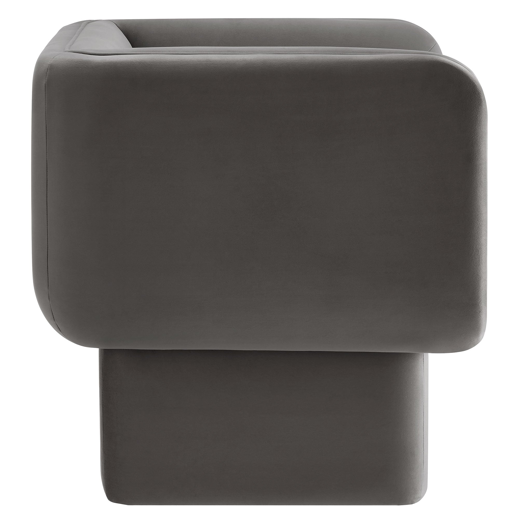 Tate Performance Velvet Accent Chair - Storm Gray