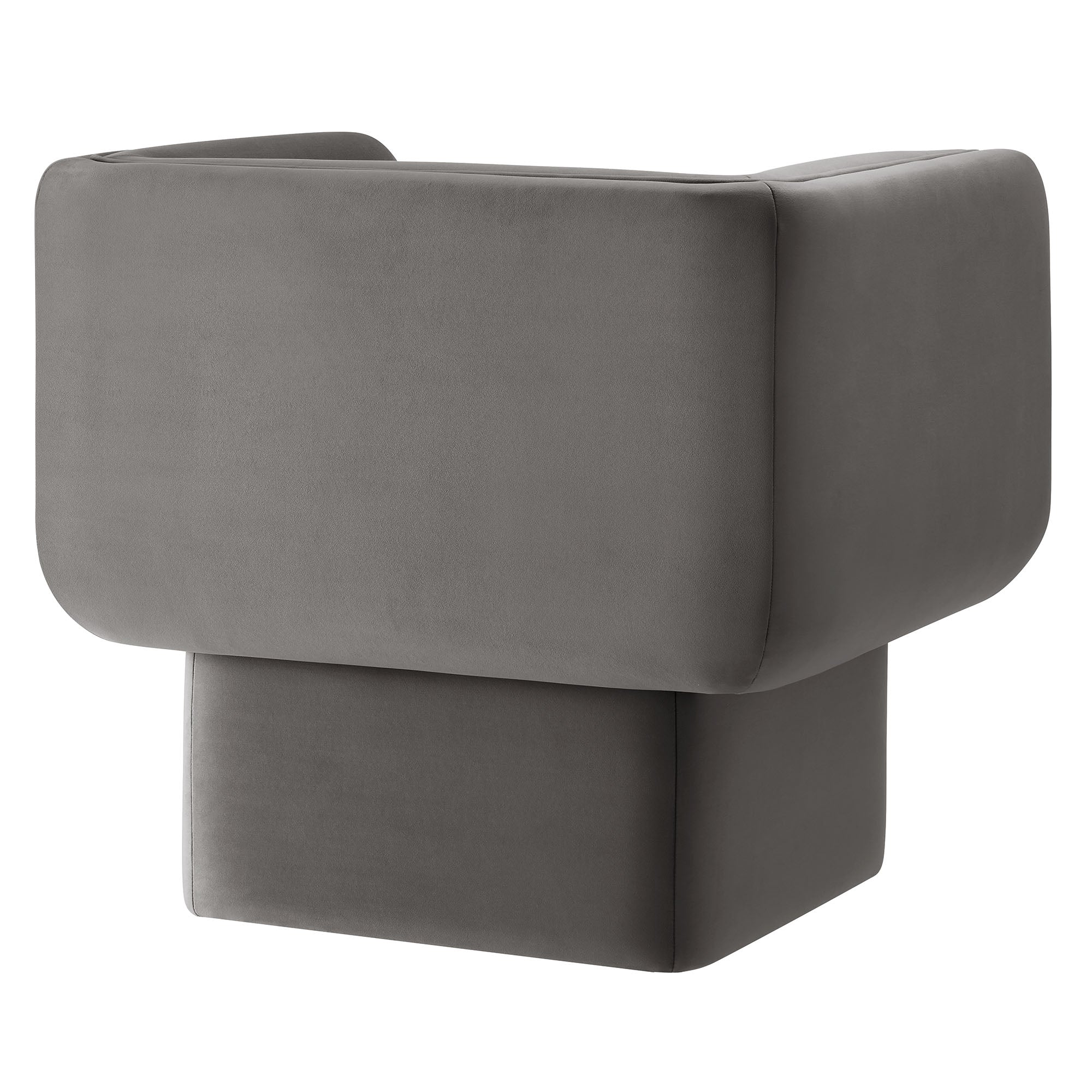 Tate Performance Velvet Accent Chair - Storm Gray