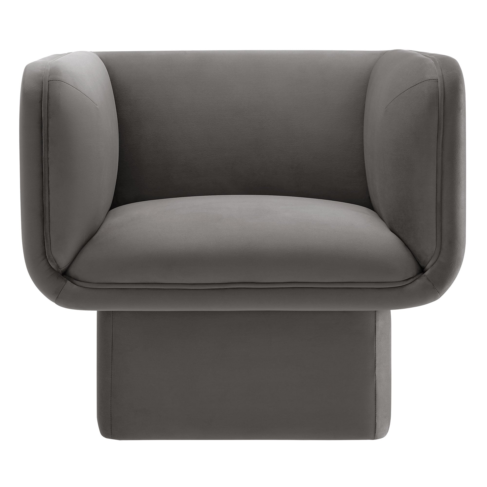Tate Performance Velvet Accent Chair - Storm Gray