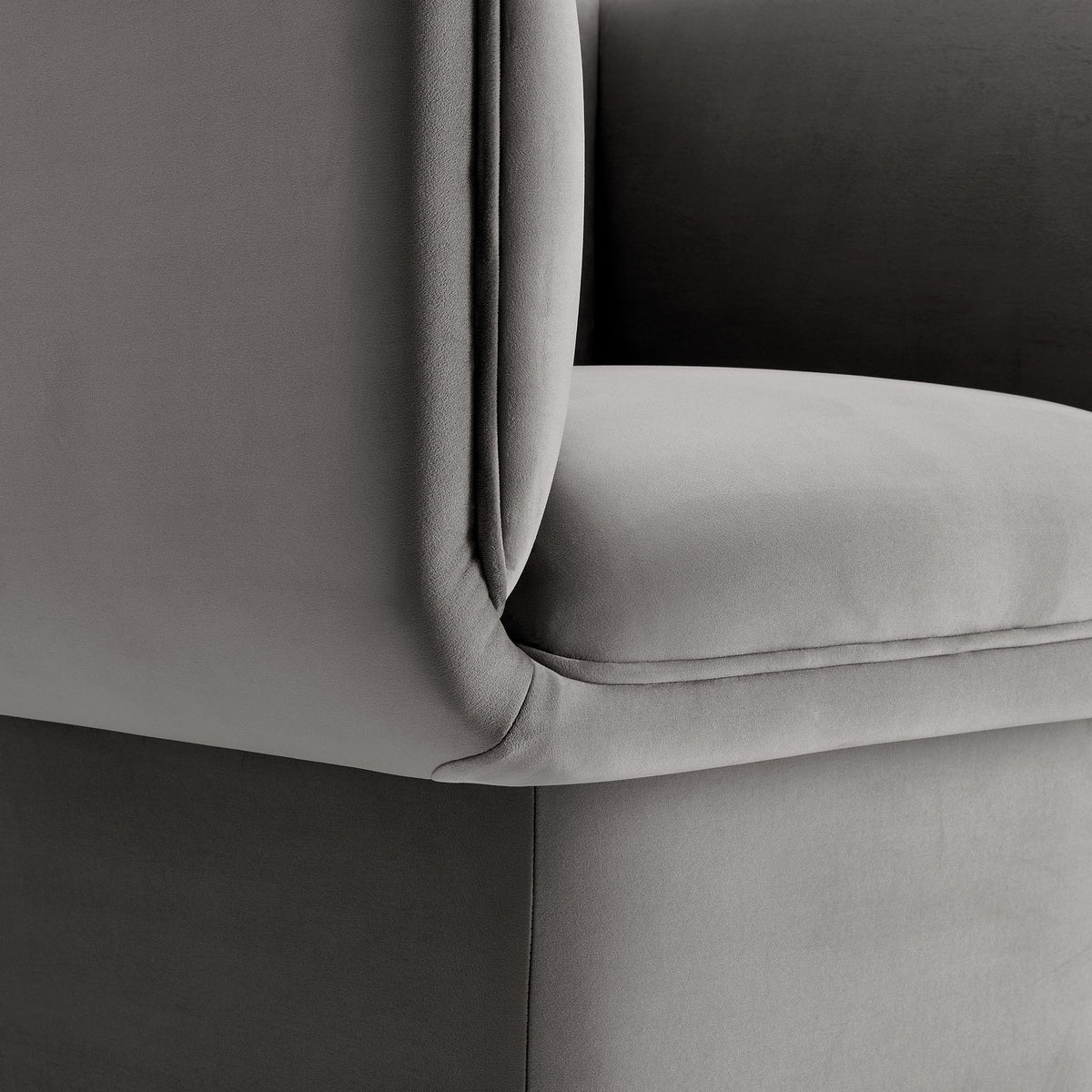 Tate Performance Velvet Accent Chair - Storm Gray