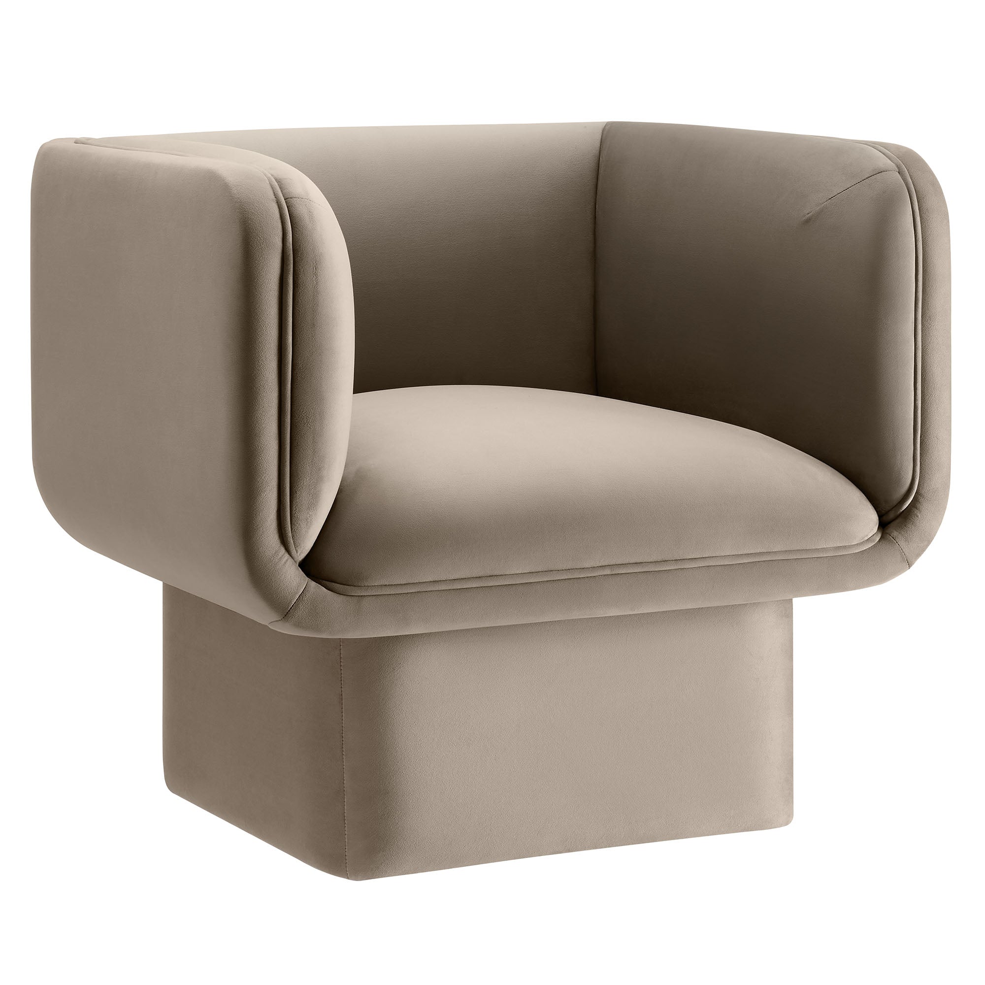 Tate Performance Velvet Accent Chair - Taupe