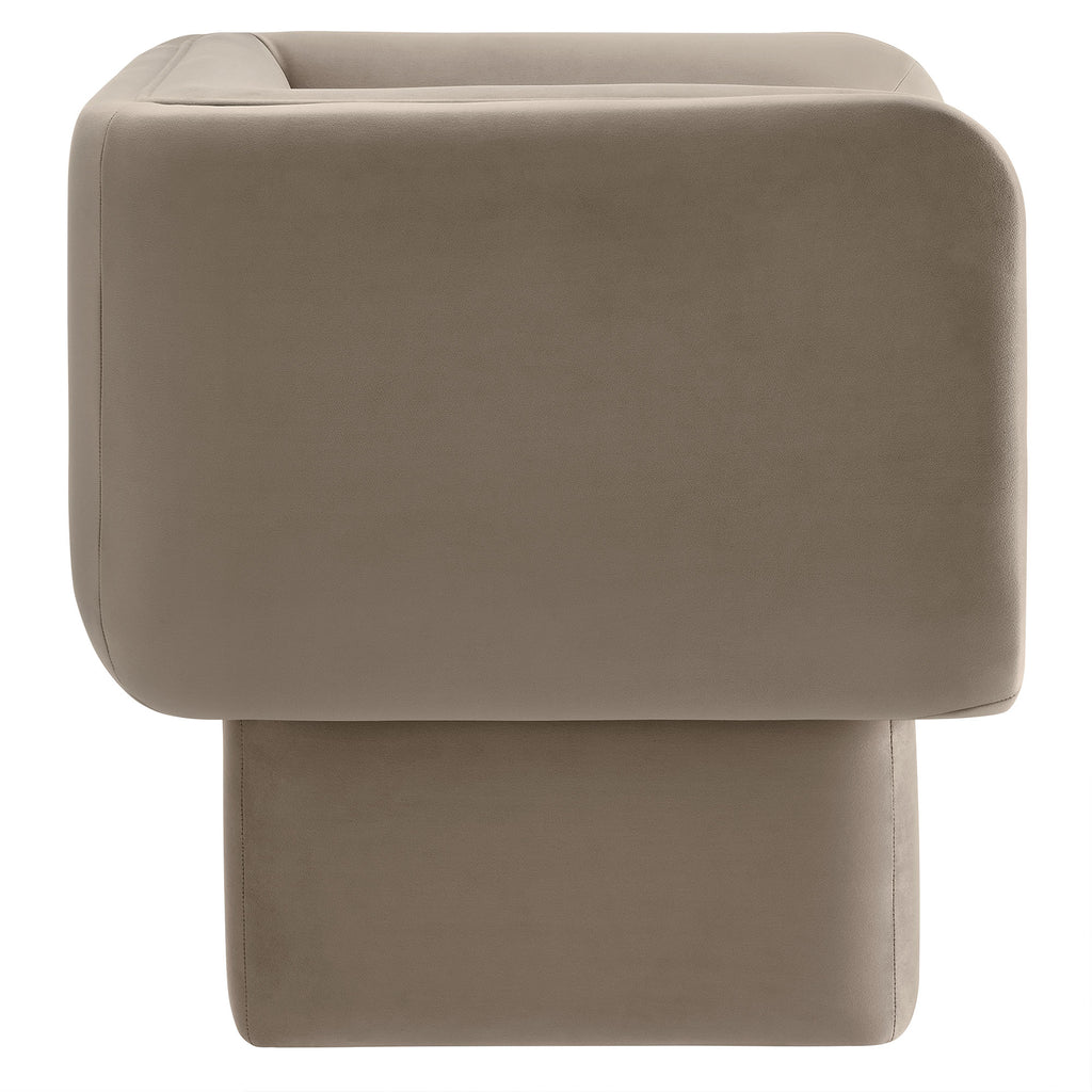 Tate Performance Velvet Accent Chair - Taupe