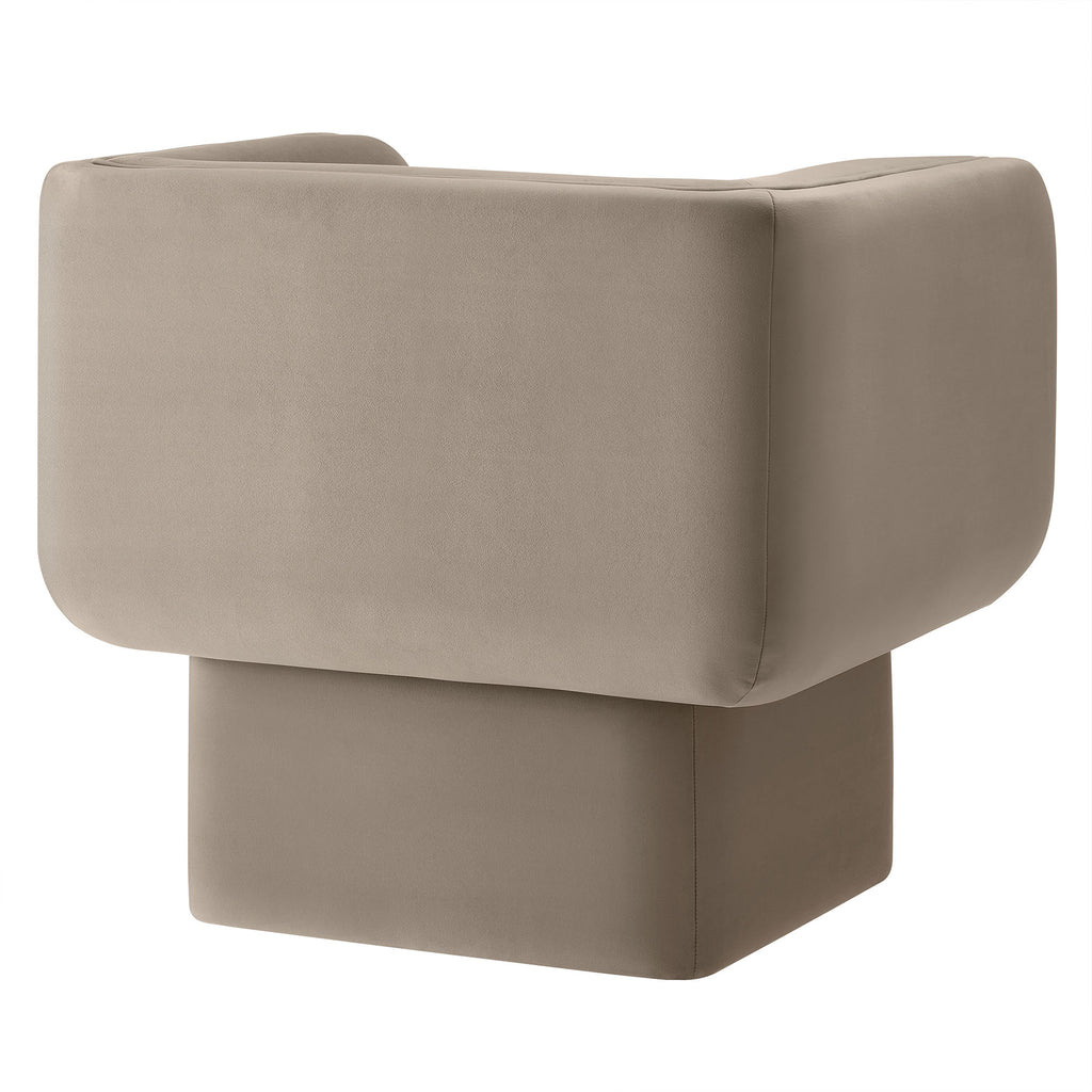 Tate Performance Velvet Accent Chair - Taupe