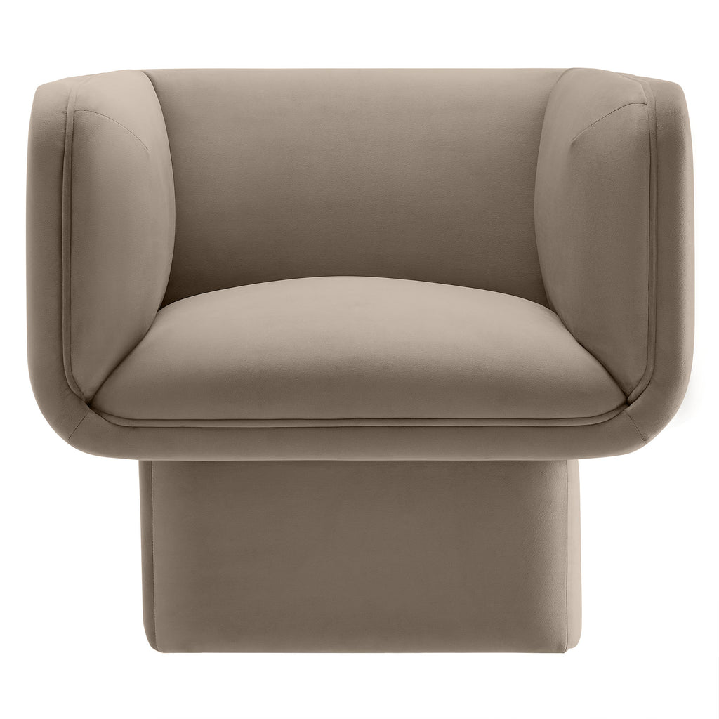 Tate Performance Velvet Accent Chair - Taupe