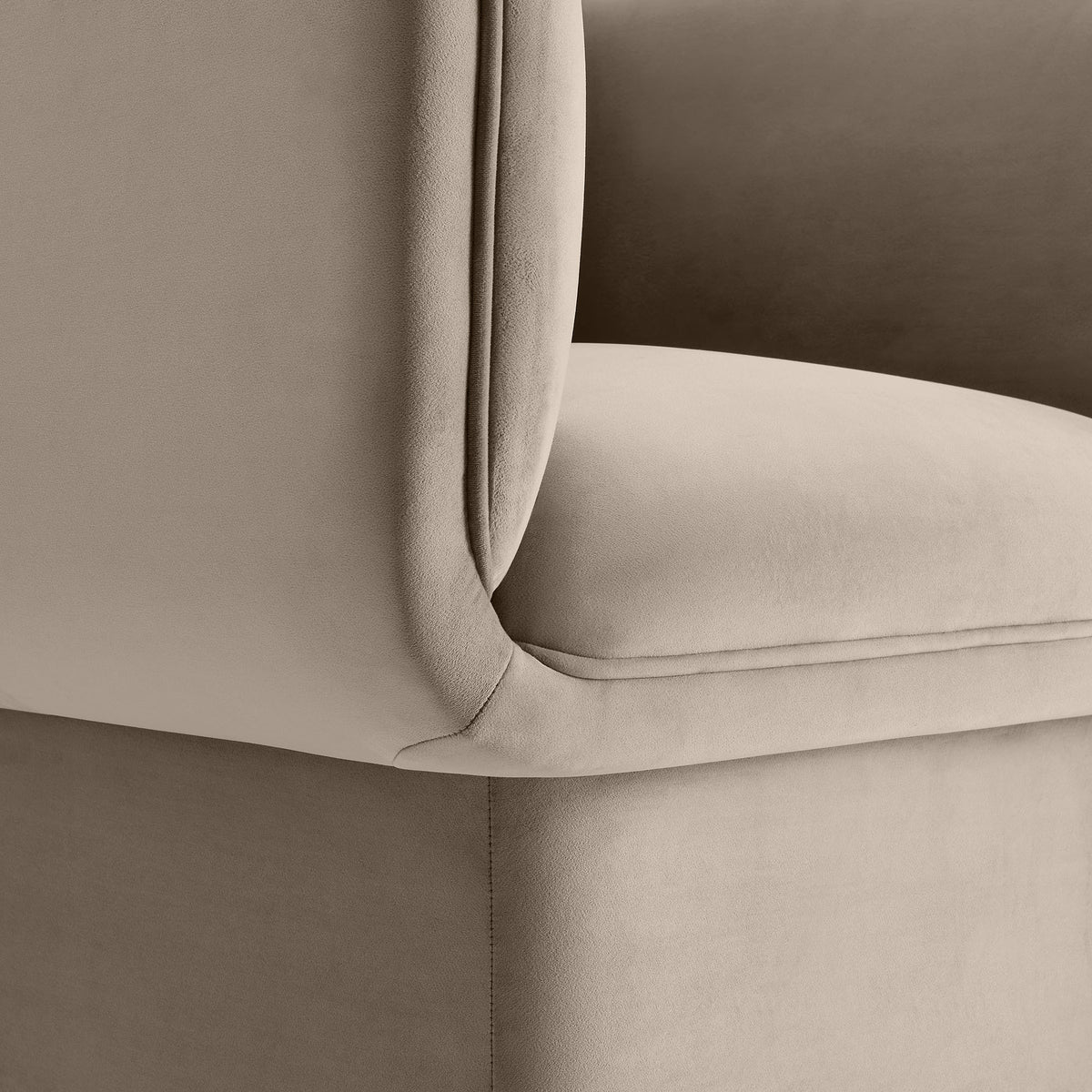 Tate Performance Velvet Accent Chair - Taupe