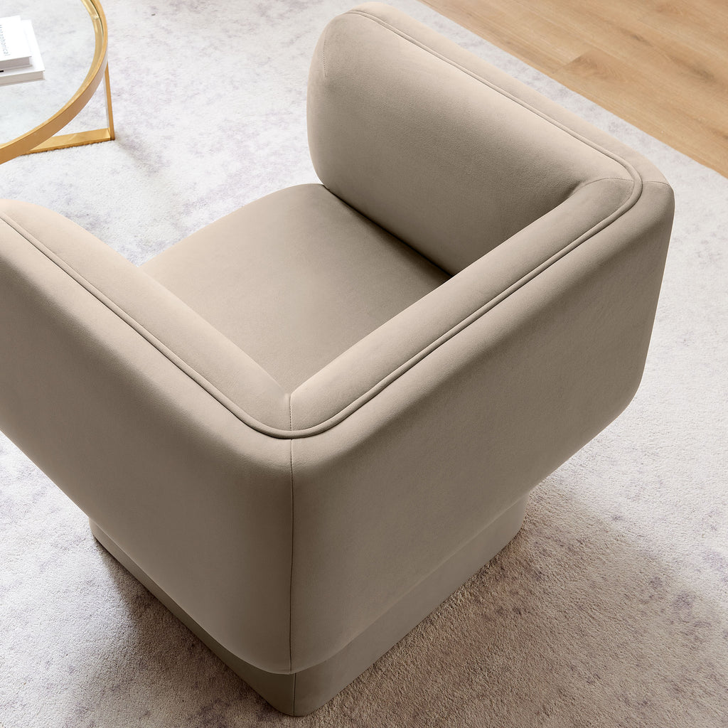 Tate Performance Velvet Accent Chair - Taupe
