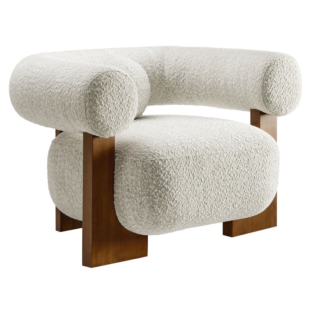 Jace Boucle Accent Chair - Pearl