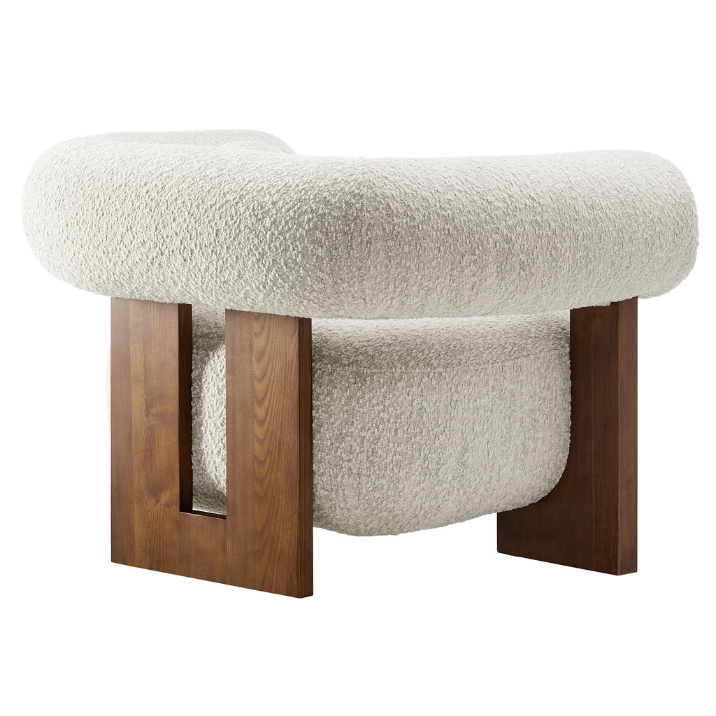 Jace Boucle Accent Chair - Pearl