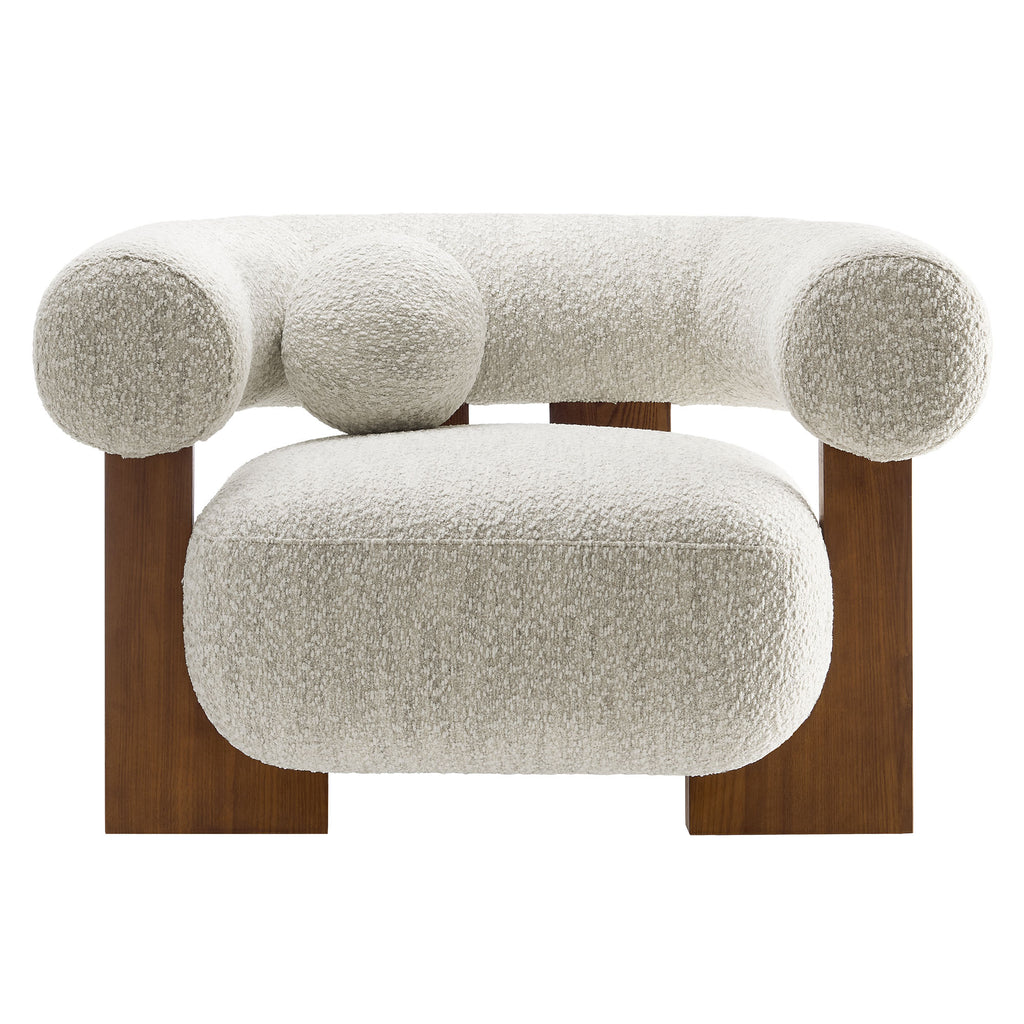 Jace Boucle Accent Chair - Pearl