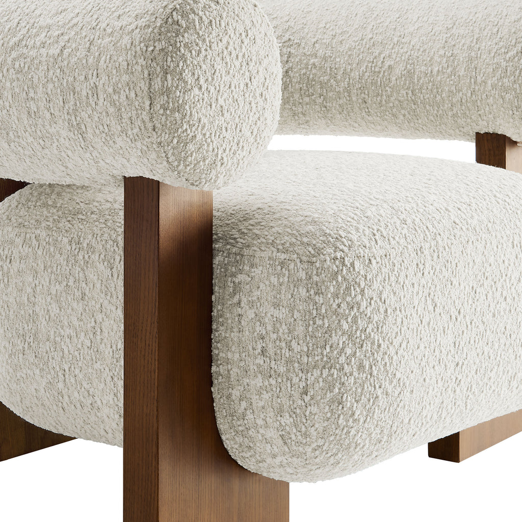 Jace Boucle Accent Chair - Pearl