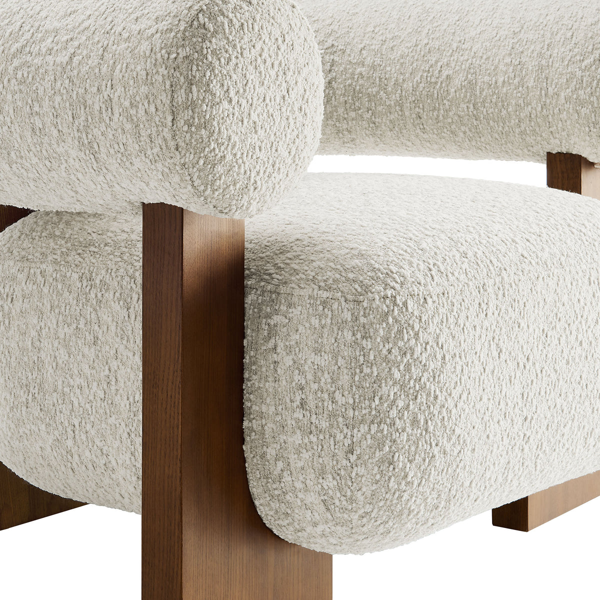 Jace Boucle Accent Chair - Pearl