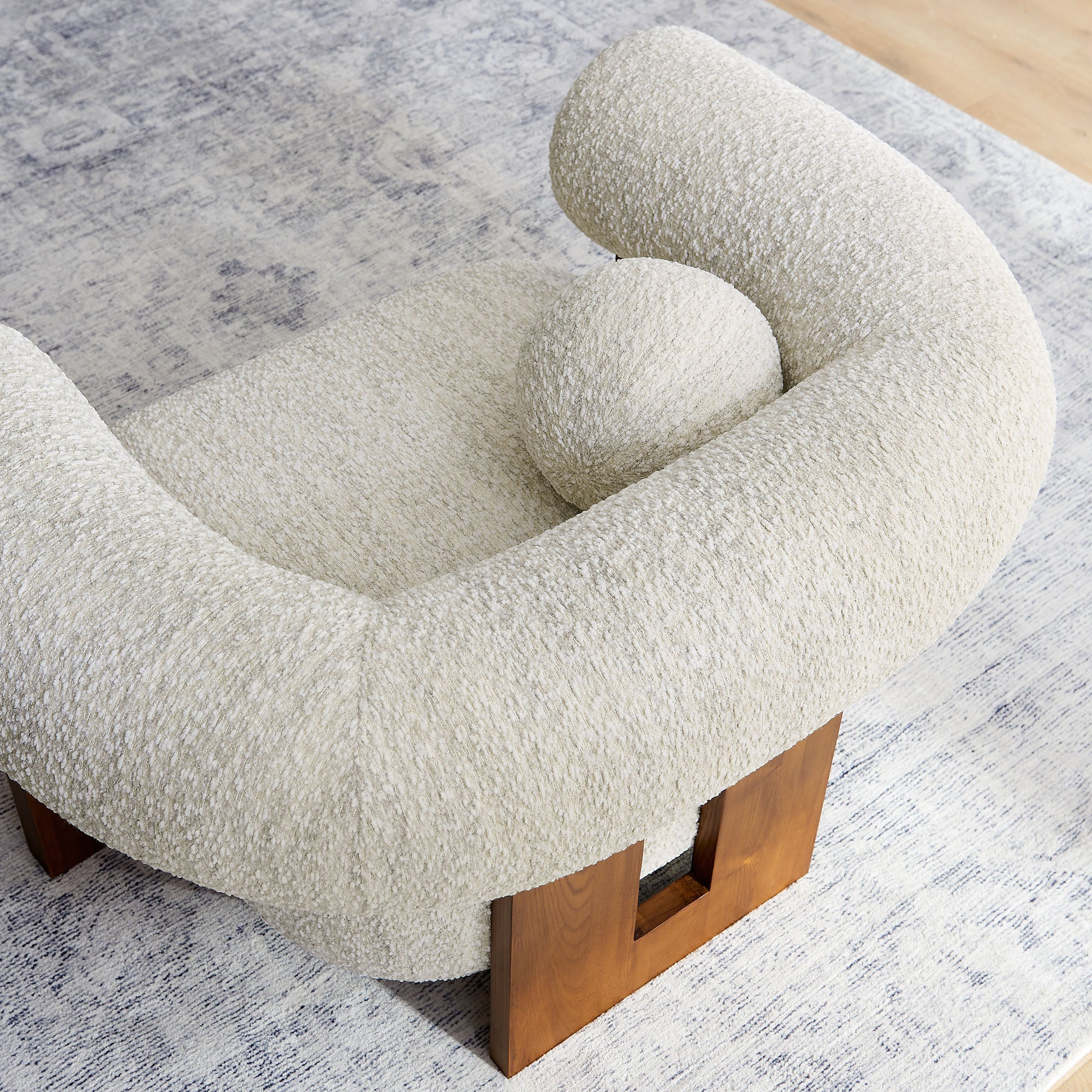 Jace Boucle Accent Chair - Pearl