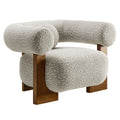 Jace Boucle Accent Chair - River Rock