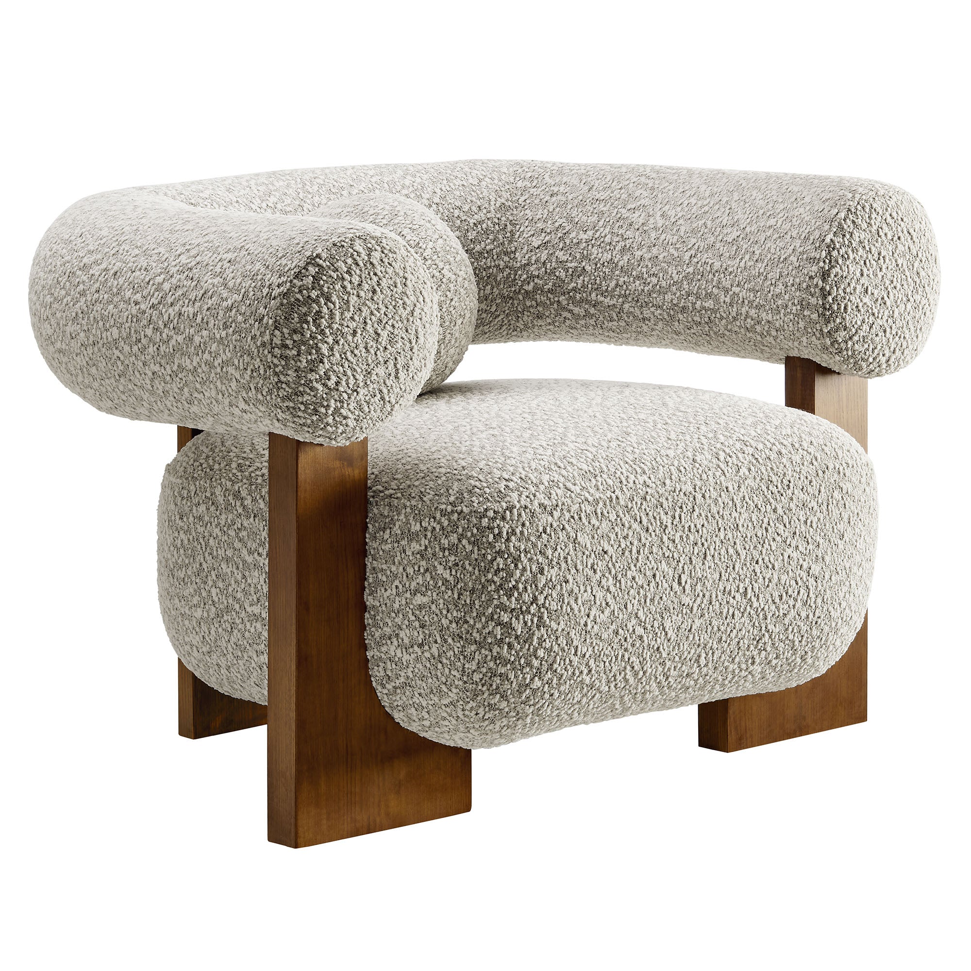 Jace Boucle Accent Chair - River Rock