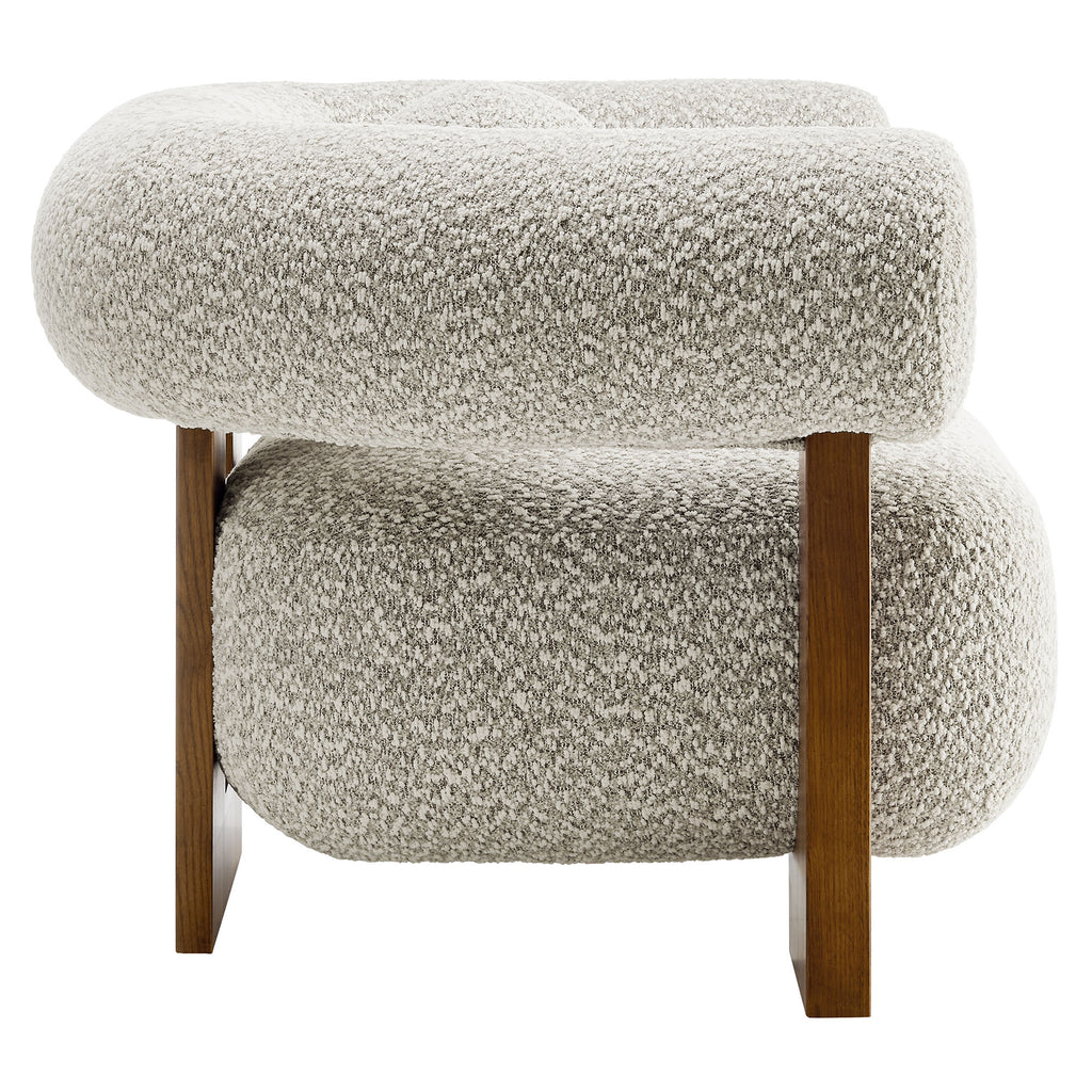 Jace Boucle Accent Chair - River Rock