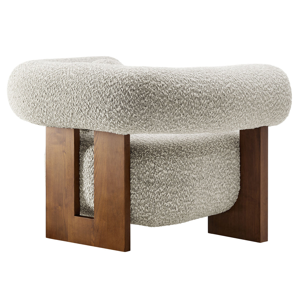 Jace Boucle Accent Chair - River Rock