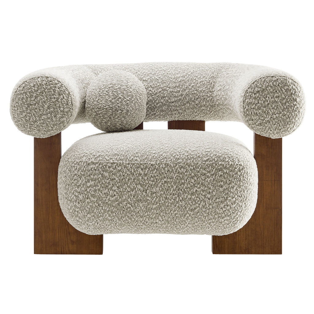 Jace Boucle Accent Chair - River Rock