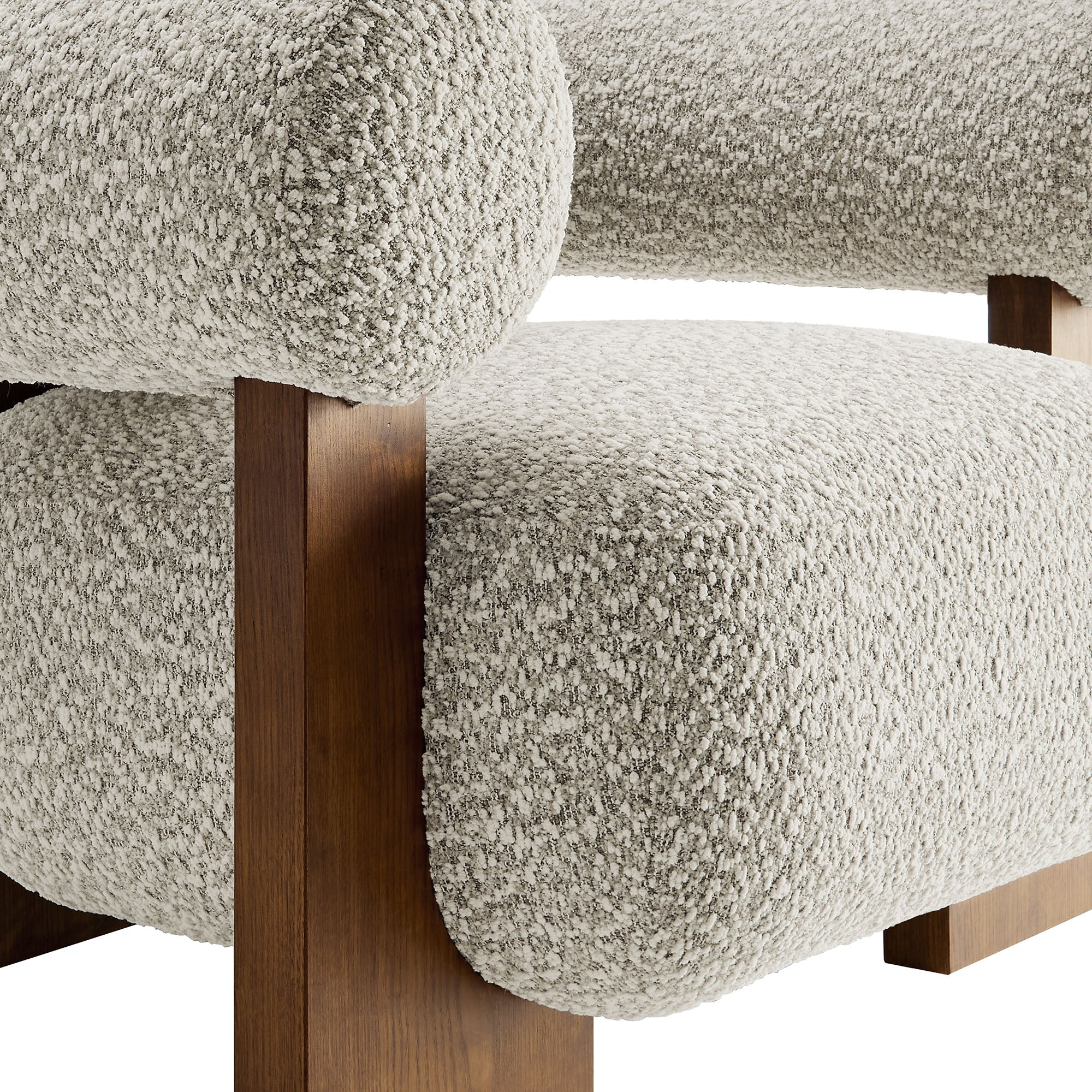 Jace Boucle Accent Chair - River Rock
