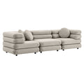 Jubilee 3-Piece Modular Performance Velvet Sectional Sofa - Almond