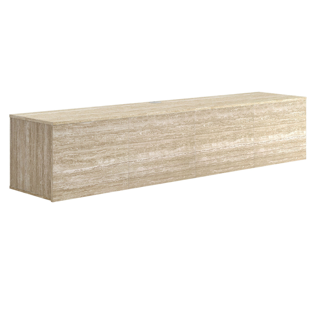 Terra 71" Wall-Mounted TV Stand - Travertine