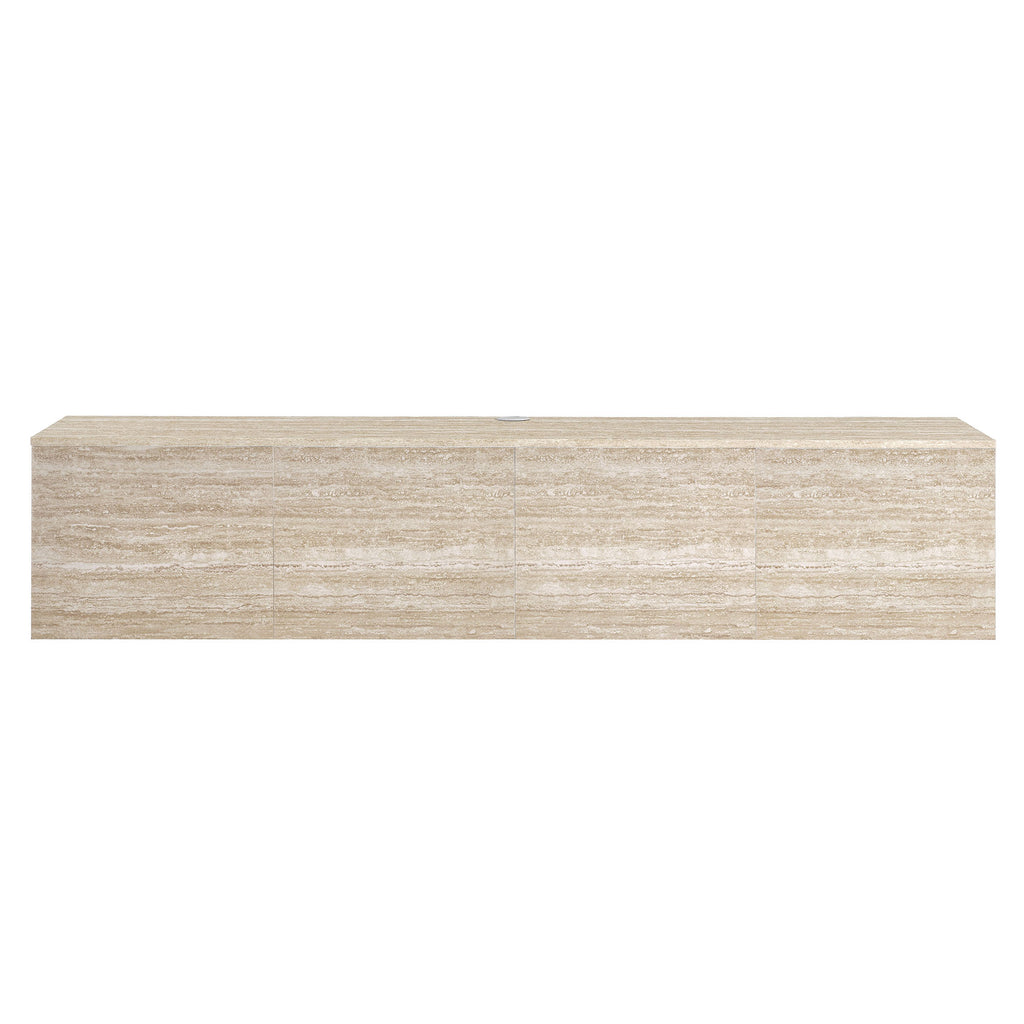 Terra 71" Wall-Mounted TV Stand - Travertine