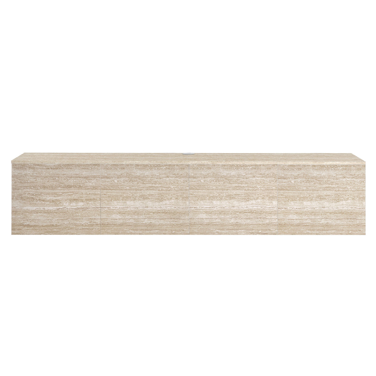 Terra 71" Wall-Mounted TV Stand - Travertine