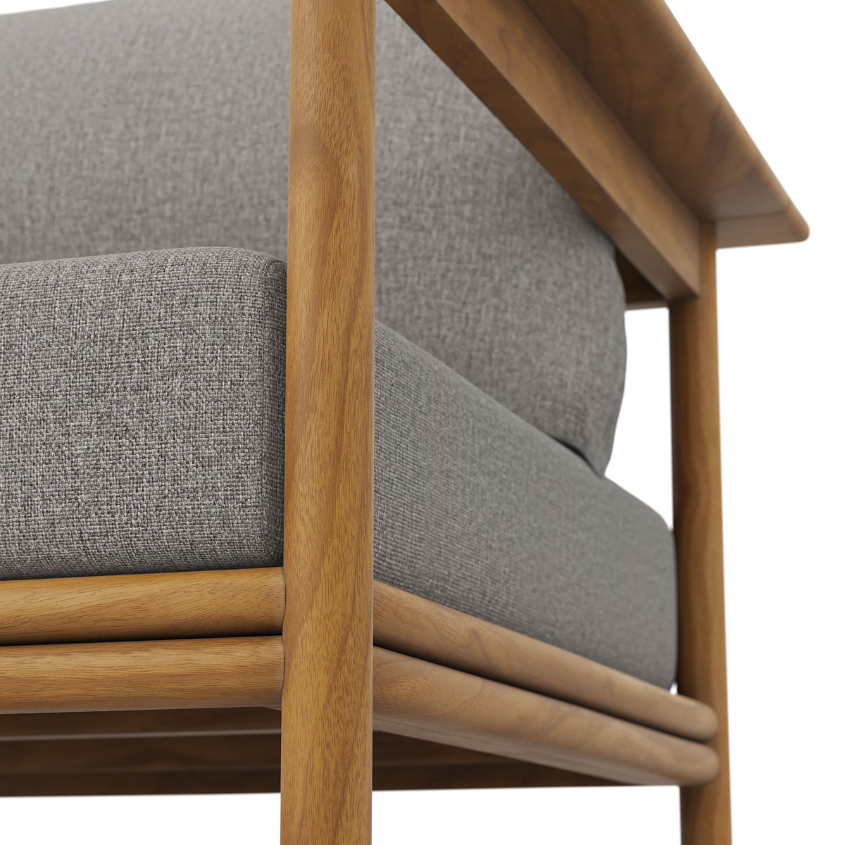 Wren Outdoor Patio Teak Wood Armchair - Natural Driftwood