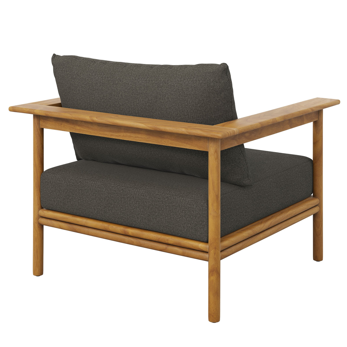 Wren Outdoor Patio Teak Wood Armchair Set of 2 - Natural Flint Gray