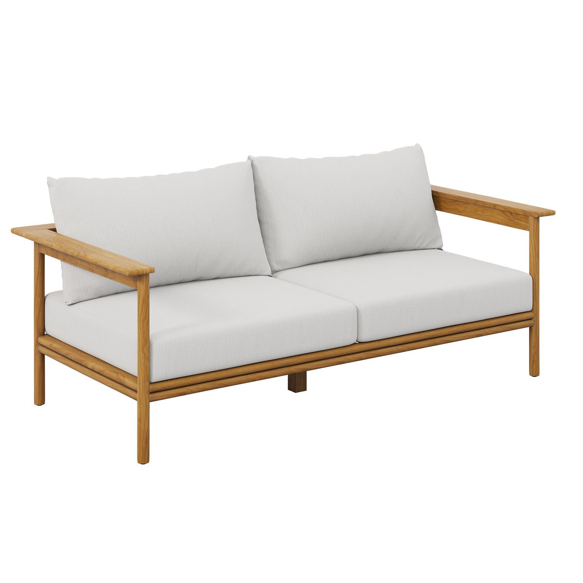Wren 4-Piece Outdoor Patio Teak Wood Furniture Set - Natural Sail