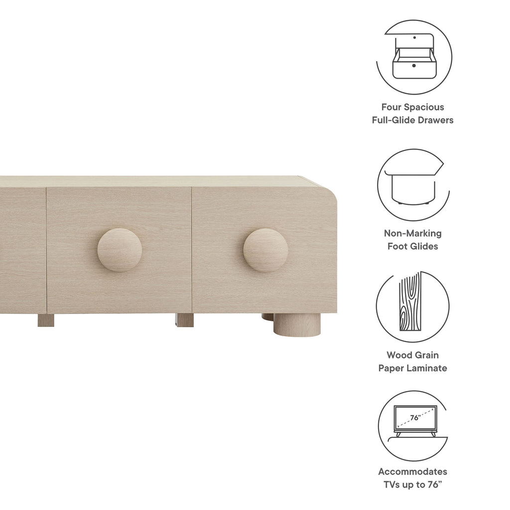Sonnet 69" Low Profile TV Stand - Ash