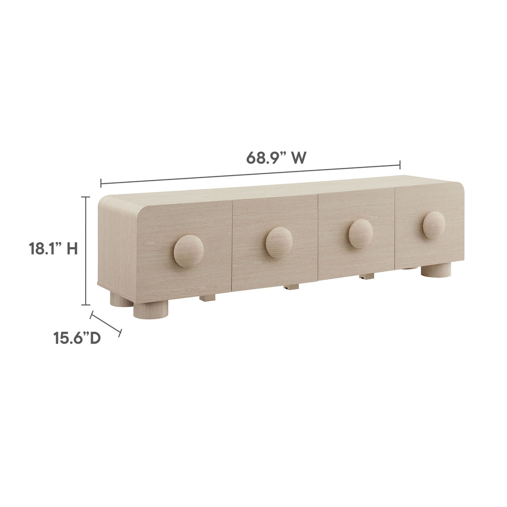 Sonnet 69" Low Profile TV Stand - Ash