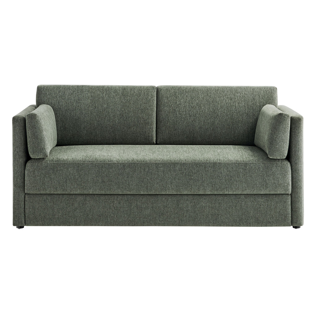 Linden Upholstered Heathered Chenille Sofa - Eucalyptus