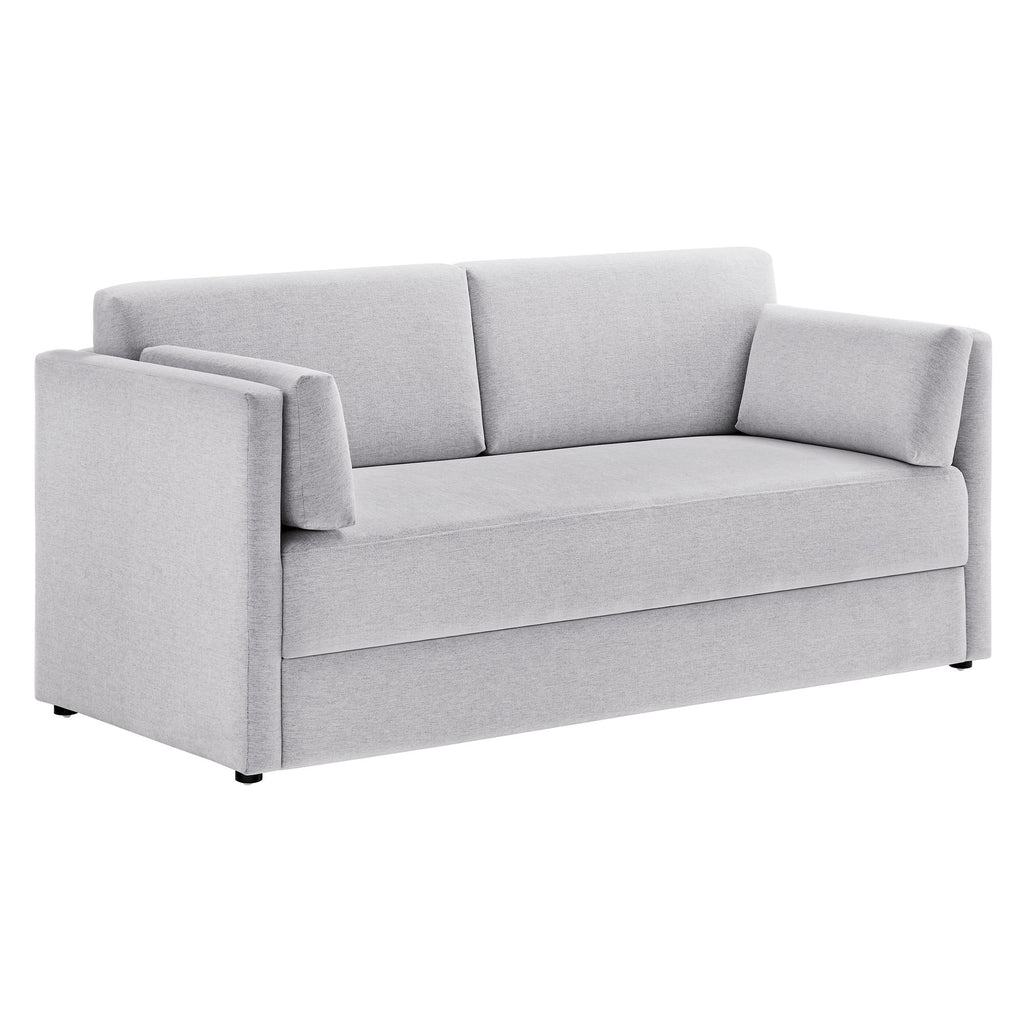Linden Upholstered Heathered Chenille Sofa - Newsprint