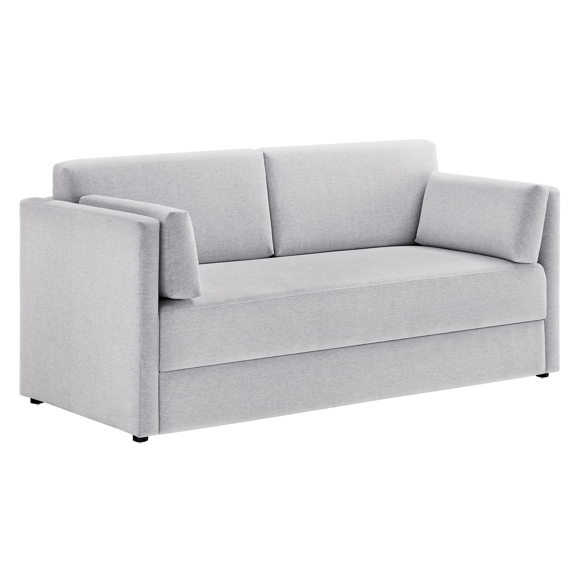 Linden Upholstered Heathered Chenille Sofa - Newsprint