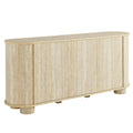 Overture 63" Oval Faux Travertine Sideboard
