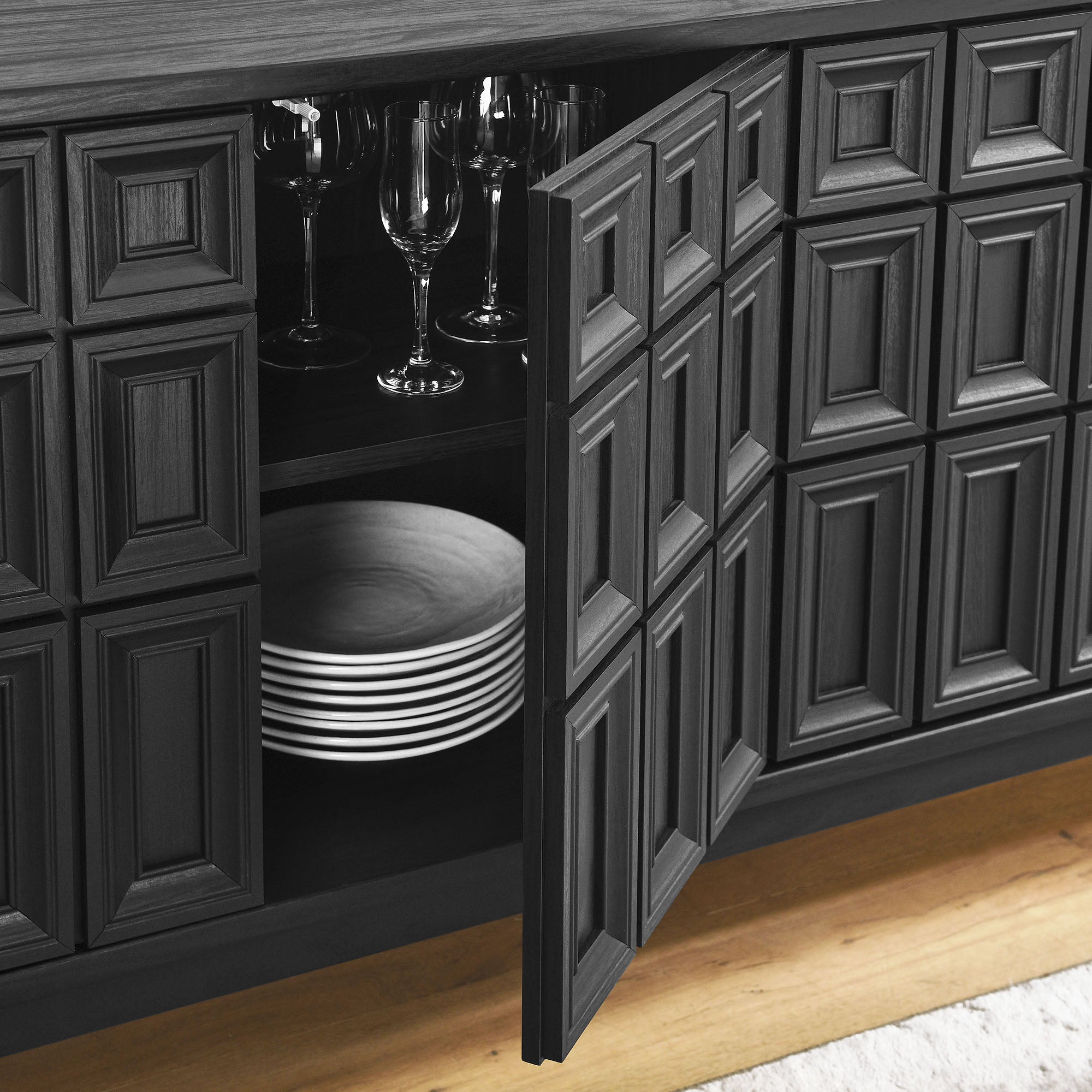 Samos 62" Sideboard - Black
