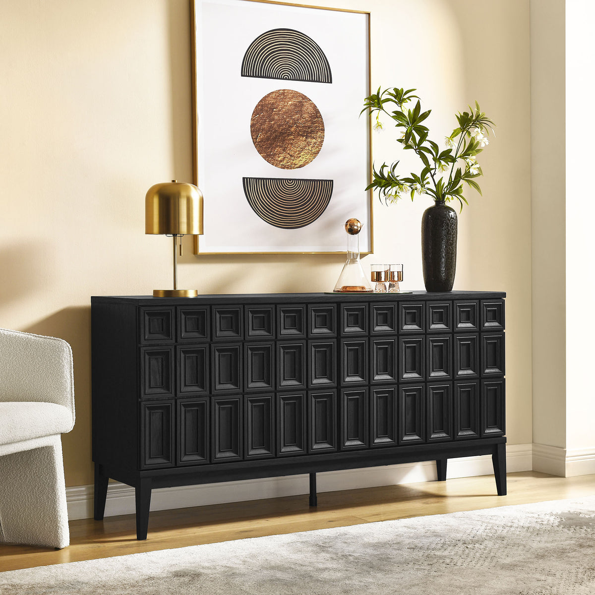 Samos 62" Sideboard - Black
